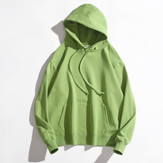 Thick Cotton Terry Solid  Candy Color Hooded Sweater