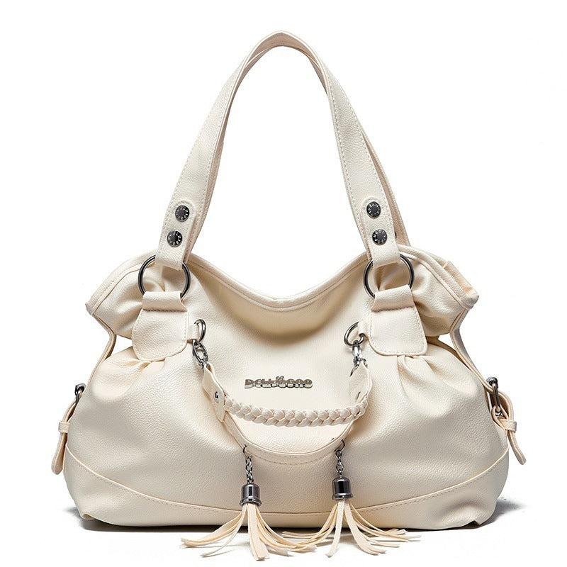 Female Bag Soft Leather Tassel Handbag