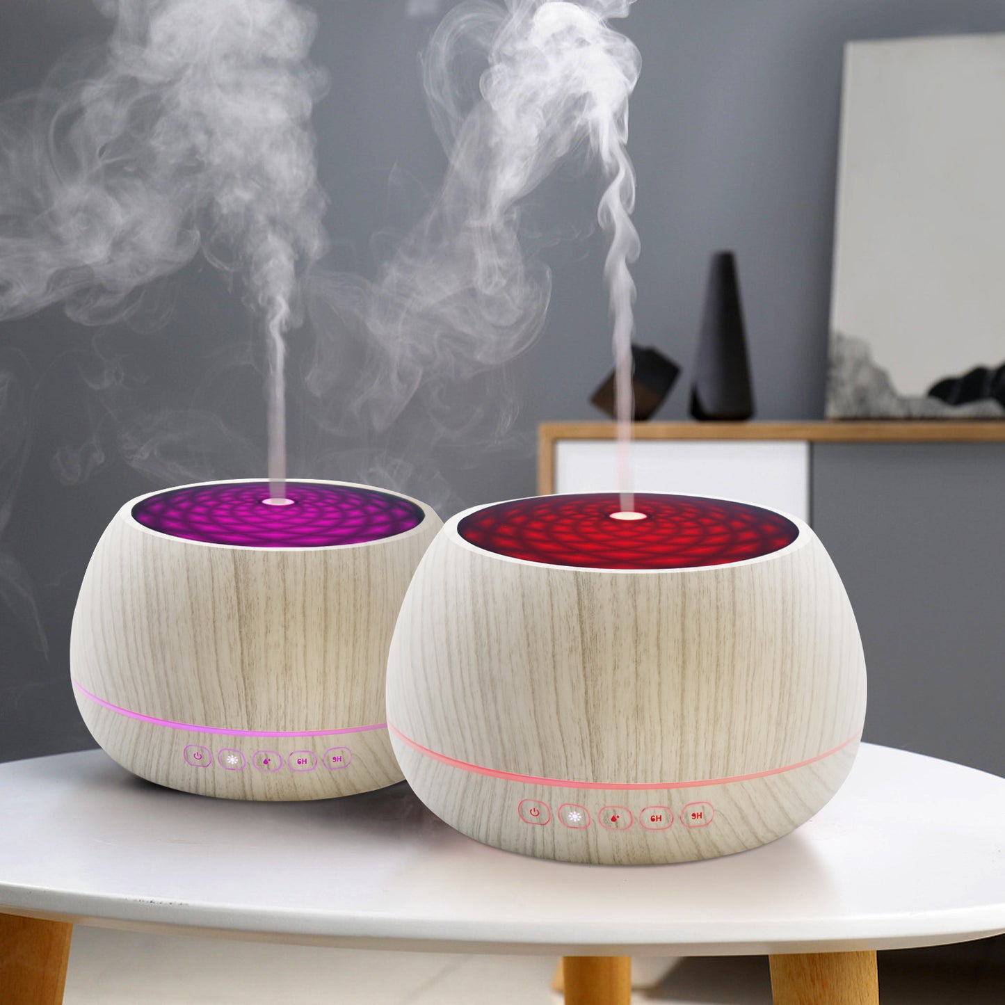 Luxury Multifunction 1000ml 7 Colors Essential Oil Aroma Diffuser Blue tooth With Negative Ion Purification