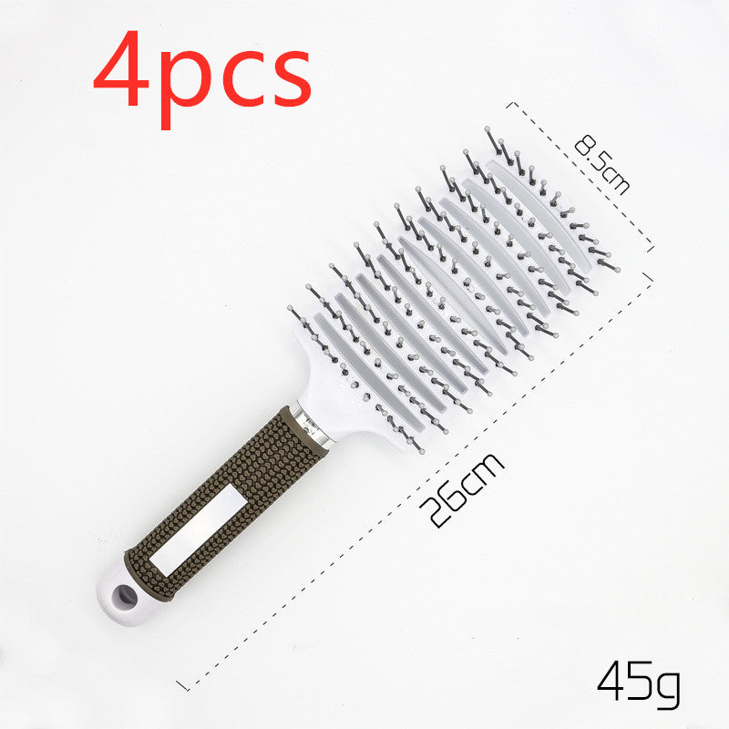 Anti-Klit Hairbrush for Women - Detangler Hair Brush with Nylon Bristles for Scalp Massage and Teasing