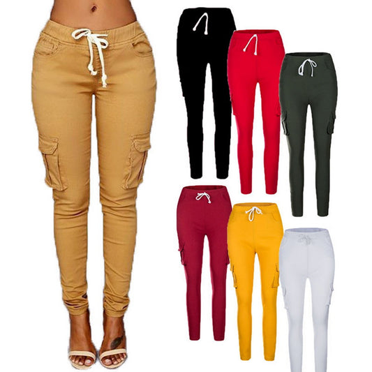 Streamline Chic: Women's Dual Pocket Slim-Fit Pants