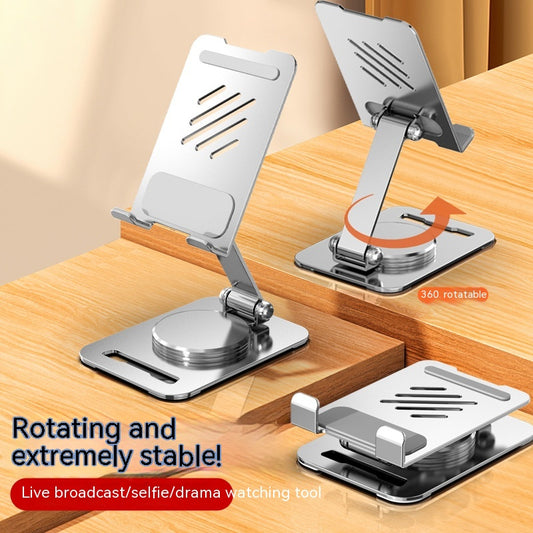 Desktop Foldable Aluminum Alloy Rotating Mobile Phone Bracket