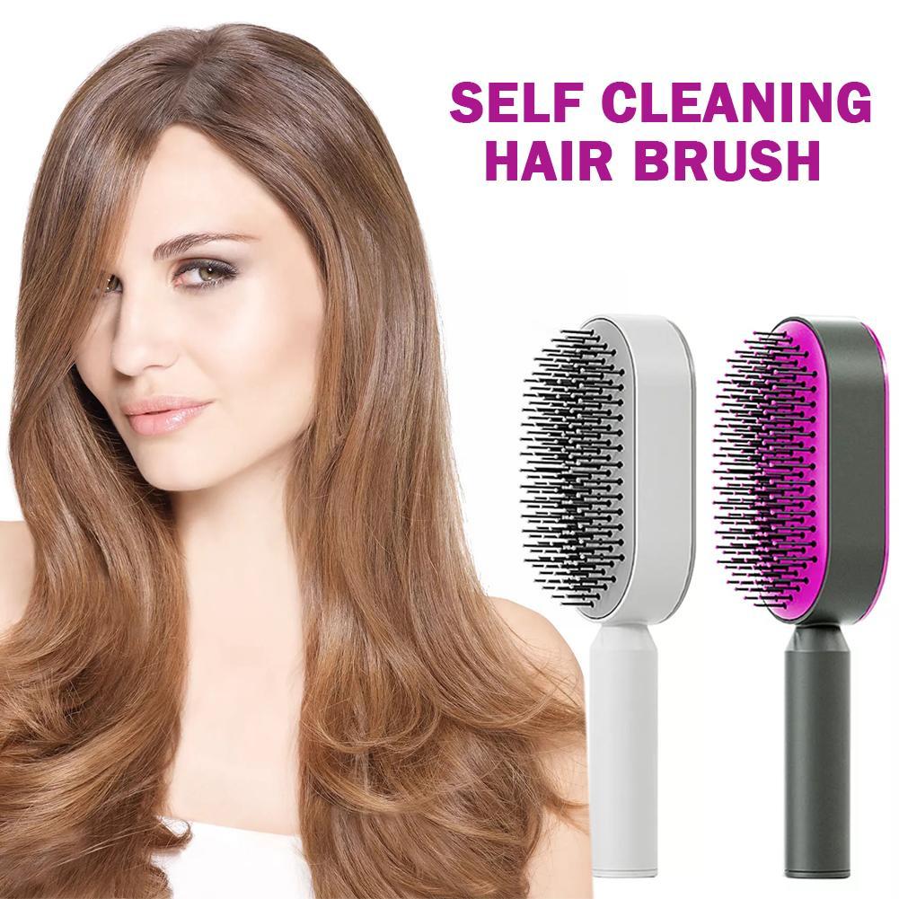 Women Fashion 3D Hair Growth Comb Hairbrush Self-Cleaning Hair Brush  Self Cleaning Hair Brush For Women Massage Scalp Promote Blood Circulation Anti Hair Loss