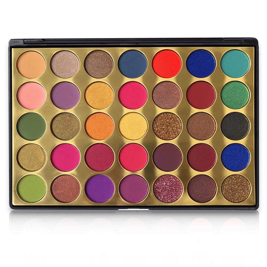 35-Color Glitter Powder Eyeshadow Palette – Vibrant Shimmer for Eye-Catching Looks