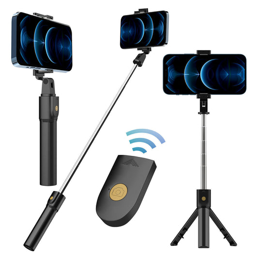 3-in-1 Universal Selfie Stick Tripod with Bluetooth Remote – Adjustable Stand for All Phones