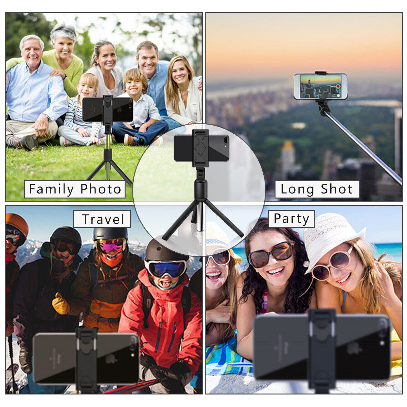 3-in-1 Universal Selfie Stick Tripod with Bluetooth Remote – Adjustable Stand for All Phones