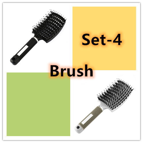Anti-Klit Hairbrush for Women - Detangler Hair Brush with Nylon Bristles for Scalp Massage and Teasing