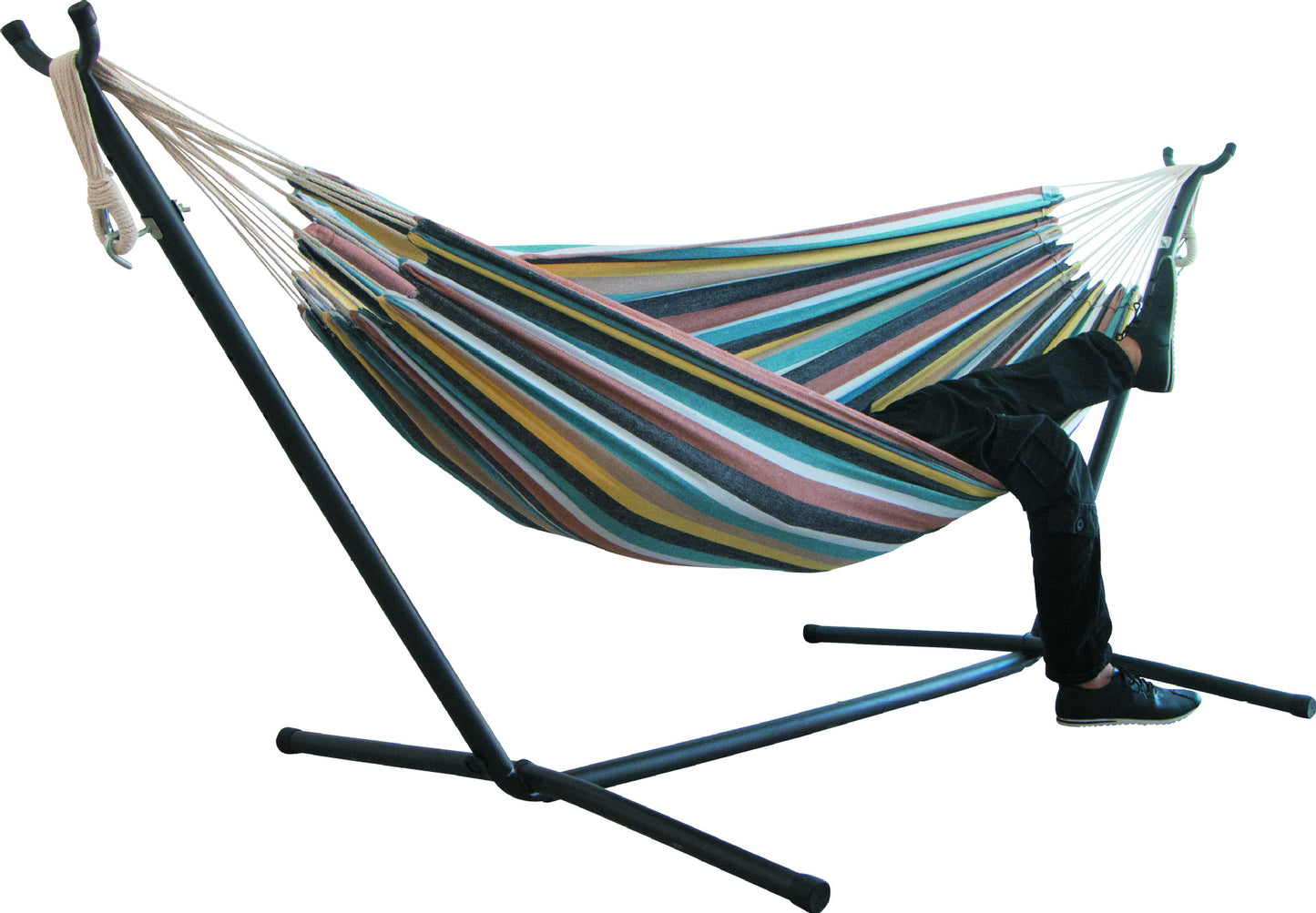 Zen Haven Double Wide Canvas Hammock Chair for Relaxing or Camping