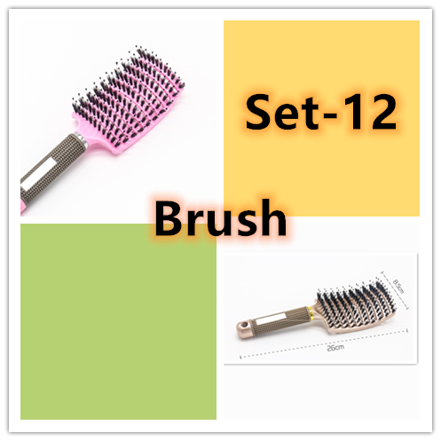 Anti-Klit Hairbrush for Women - Detangler Hair Brush with Nylon Bristles for Scalp Massage and Teasing