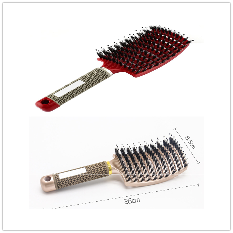 Anti-Klit Hairbrush for Women - Detangler Hair Brush with Nylon Bristles for Scalp Massage and Teasing