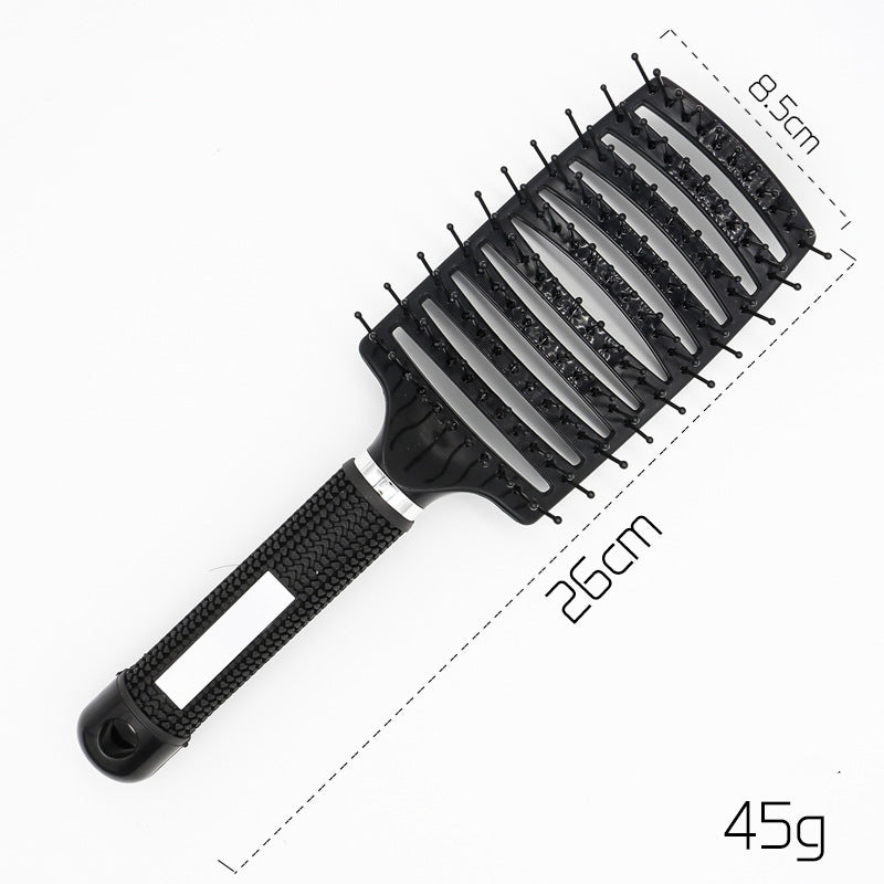 Anti-Klit Hairbrush for Women - Detangler Hair Brush with Nylon Bristles for Scalp Massage and Teasing