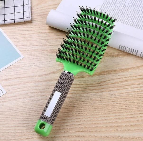 Anti-Klit Hairbrush for Women - Detangler Hair Brush with Nylon Bristles for Scalp Massage and Teasing