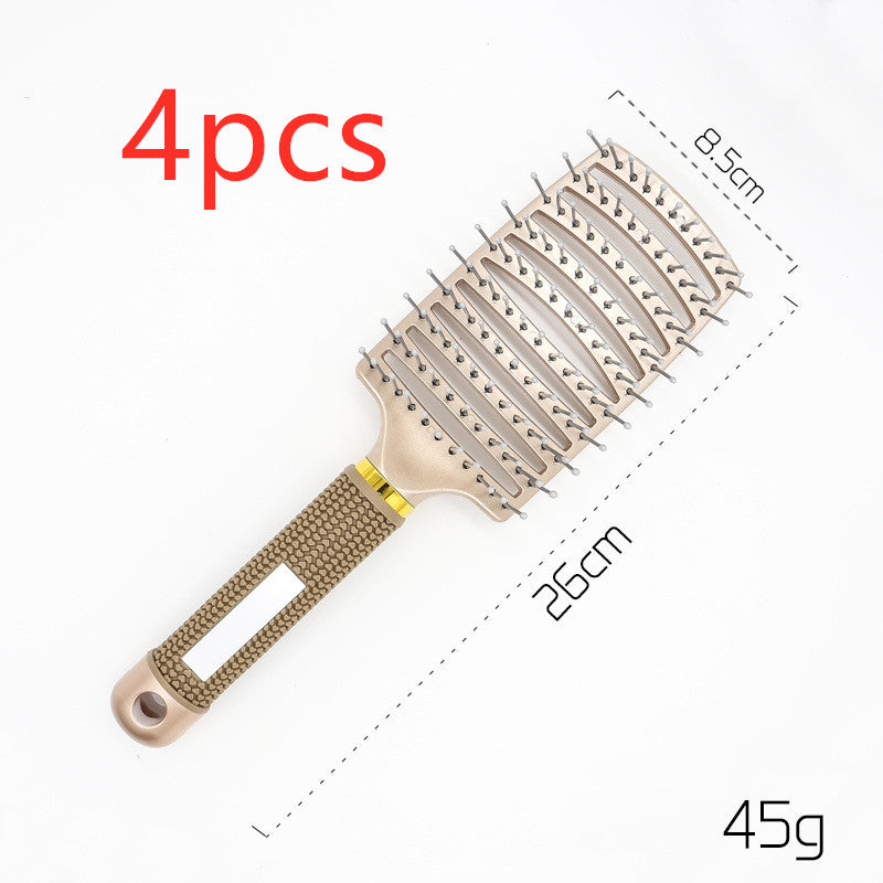 Anti-Klit Hairbrush for Women - Detangler Hair Brush with Nylon Bristles for Scalp Massage and Teasing