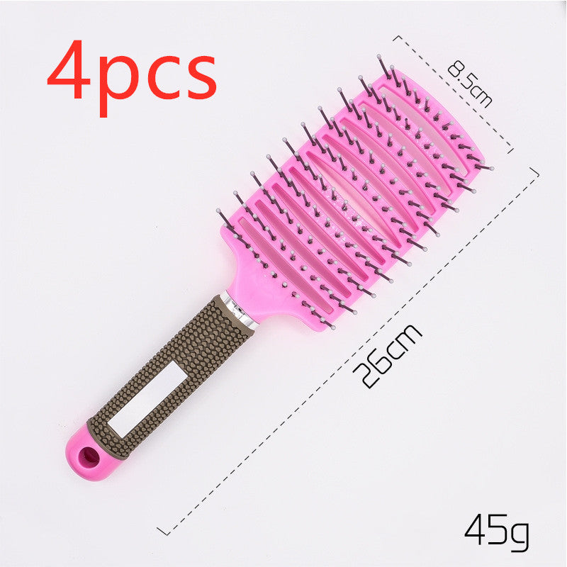 Anti-Klit Hairbrush for Women - Detangler Hair Brush with Nylon Bristles for Scalp Massage and Teasing