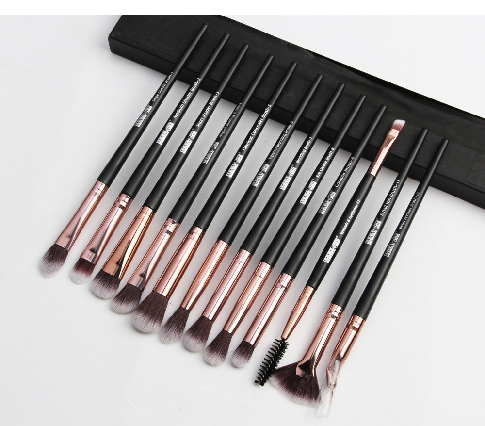 Precision Beauty: 12 High-Quality Makeup Brush Set