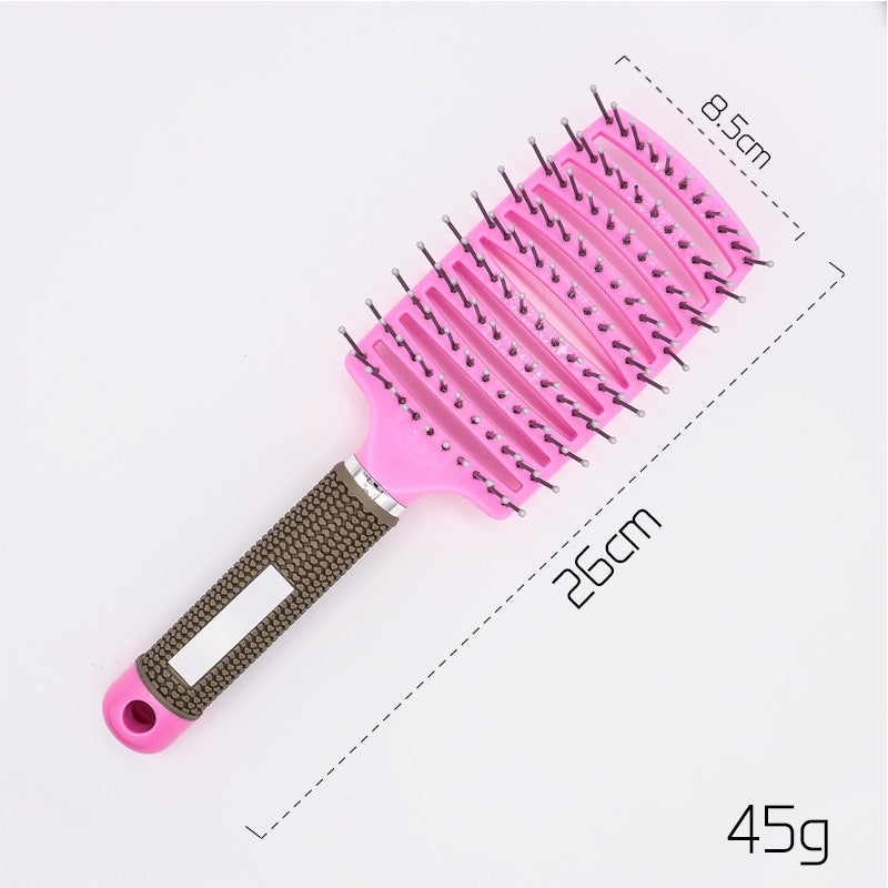 Anti-Klit Hairbrush for Women - Detangler Hair Brush with Nylon Bristles for Scalp Massage and Teasing