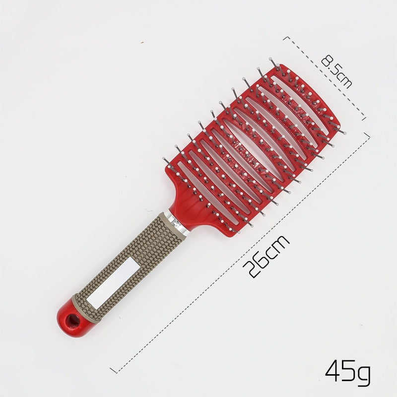 Anti-Klit Hairbrush for Women - Detangler Hair Brush with Nylon Bristles for Scalp Massage and Teasing