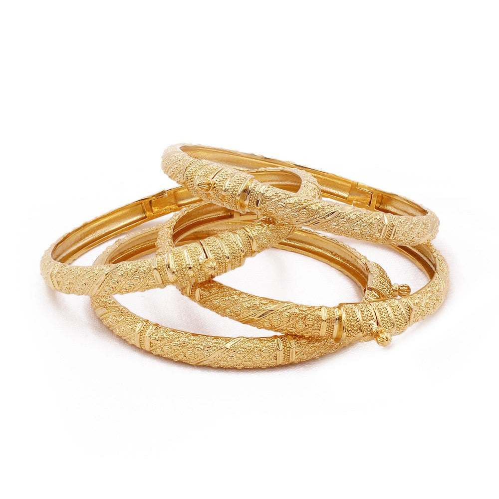 24K Gold-plated Hollow Copper Bracelet
