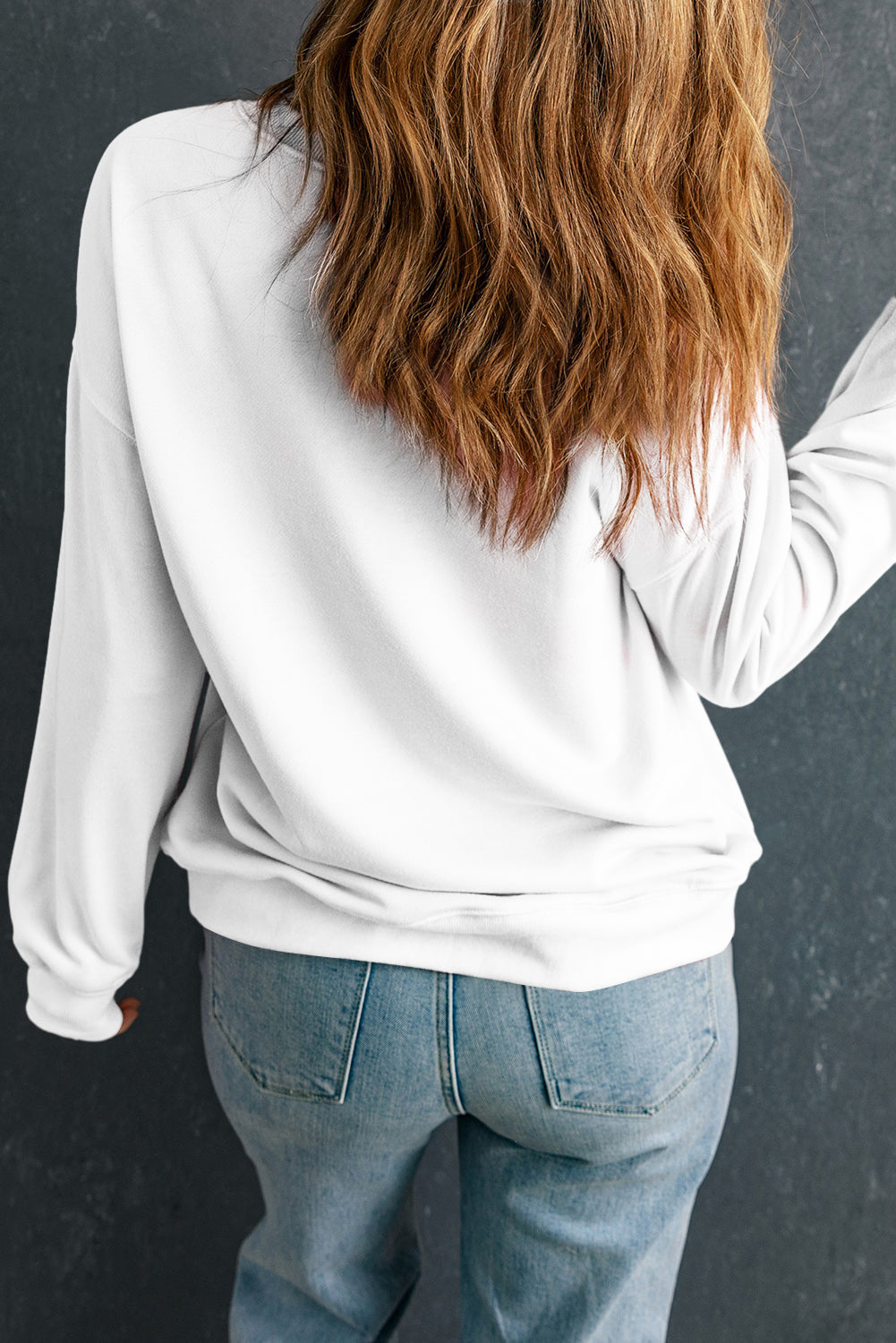 Cozy Round Neck Dropped Shoulder Sweatshirt