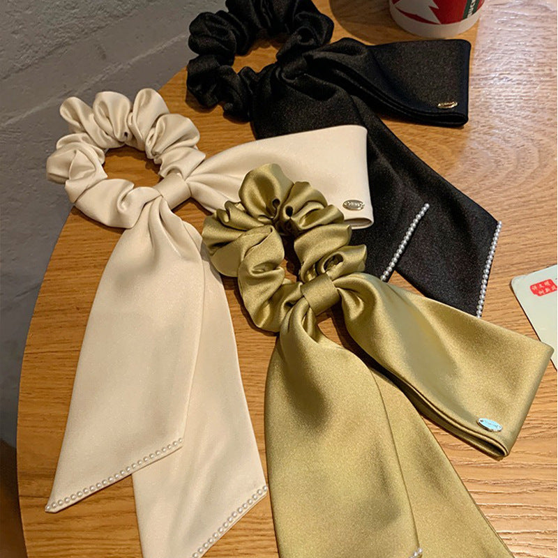 Satin Bow Streamer Hair Tie Hair Rope