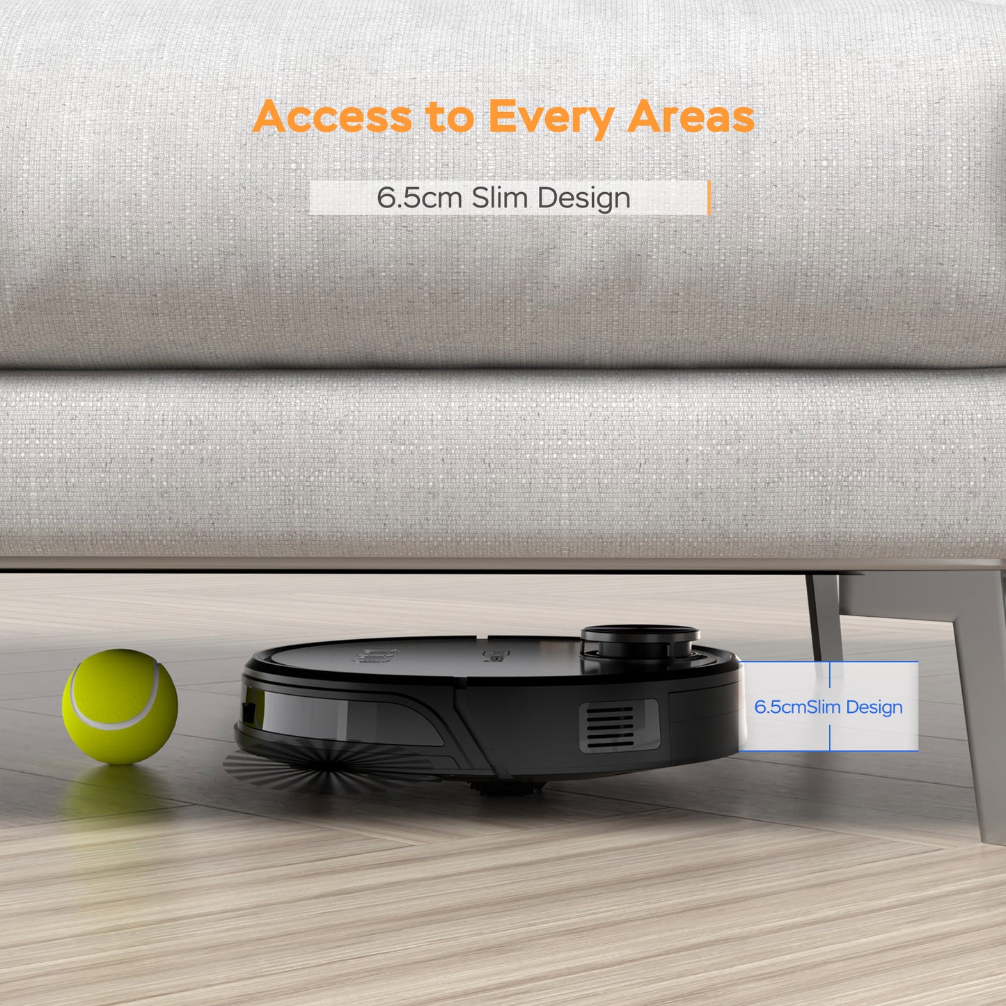 Geek Smart L8: LDS Navigation Robot Vacuum & Mop, Wi-Fi Connected, Selective Room Cleaning, 2700 PA Suction, Ideal for Pets & Larger Homes