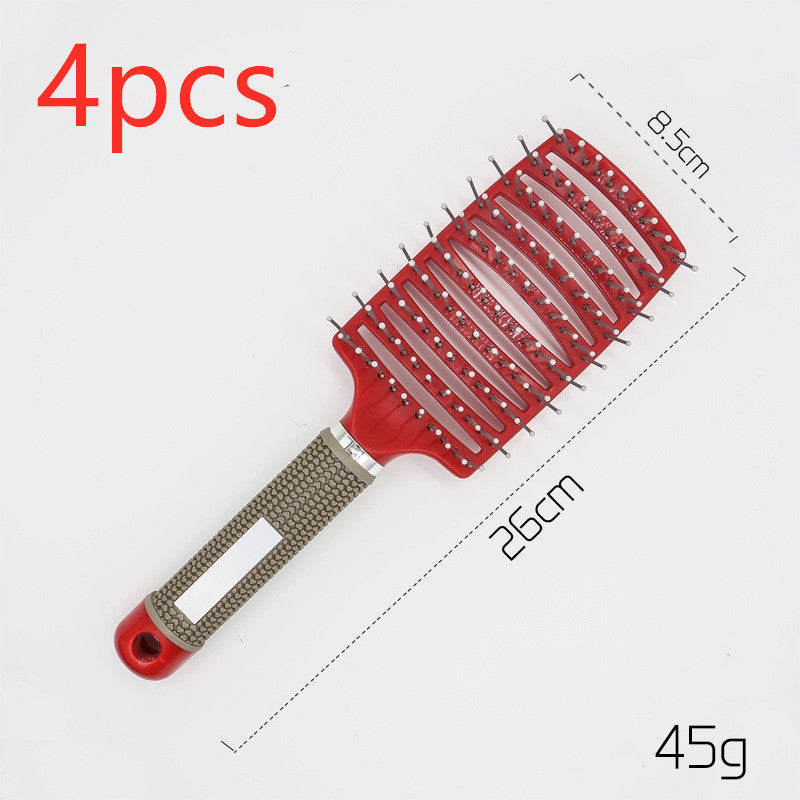 Anti-Klit Hairbrush for Women - Detangler Hair Brush with Nylon Bristles for Scalp Massage and Teasing