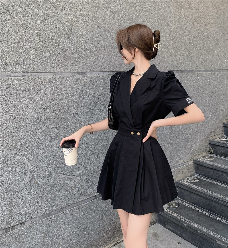 Women's Summer Slim Waist Suit Dress Niche