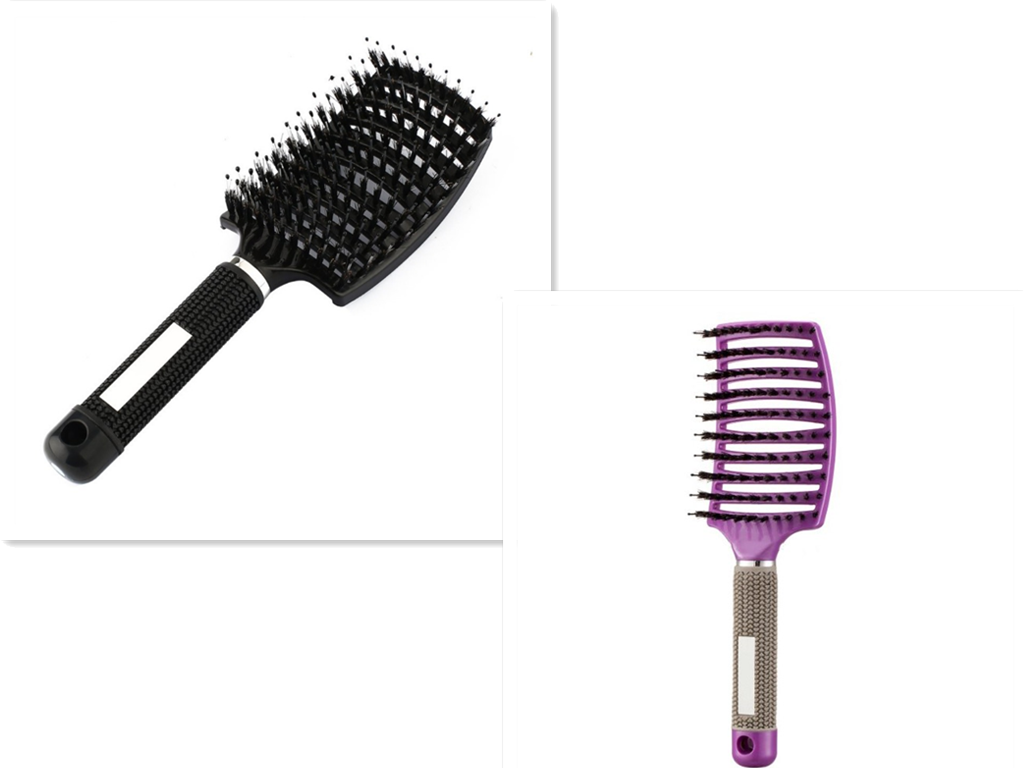 Anti-Klit Hairbrush for Women - Detangler Hair Brush with Nylon Bristles for Scalp Massage and Teasing