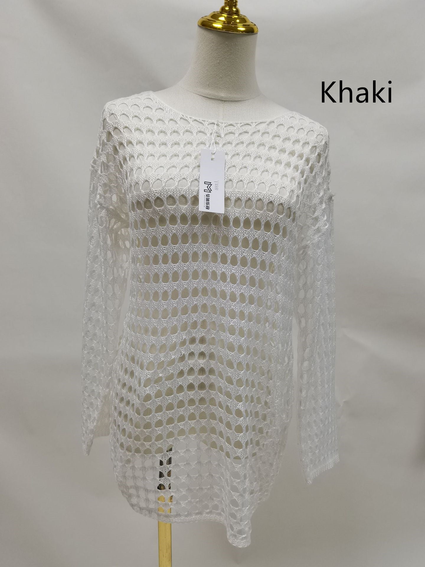 Women's Bikini Blouse Mesh Hollow Out Knitted