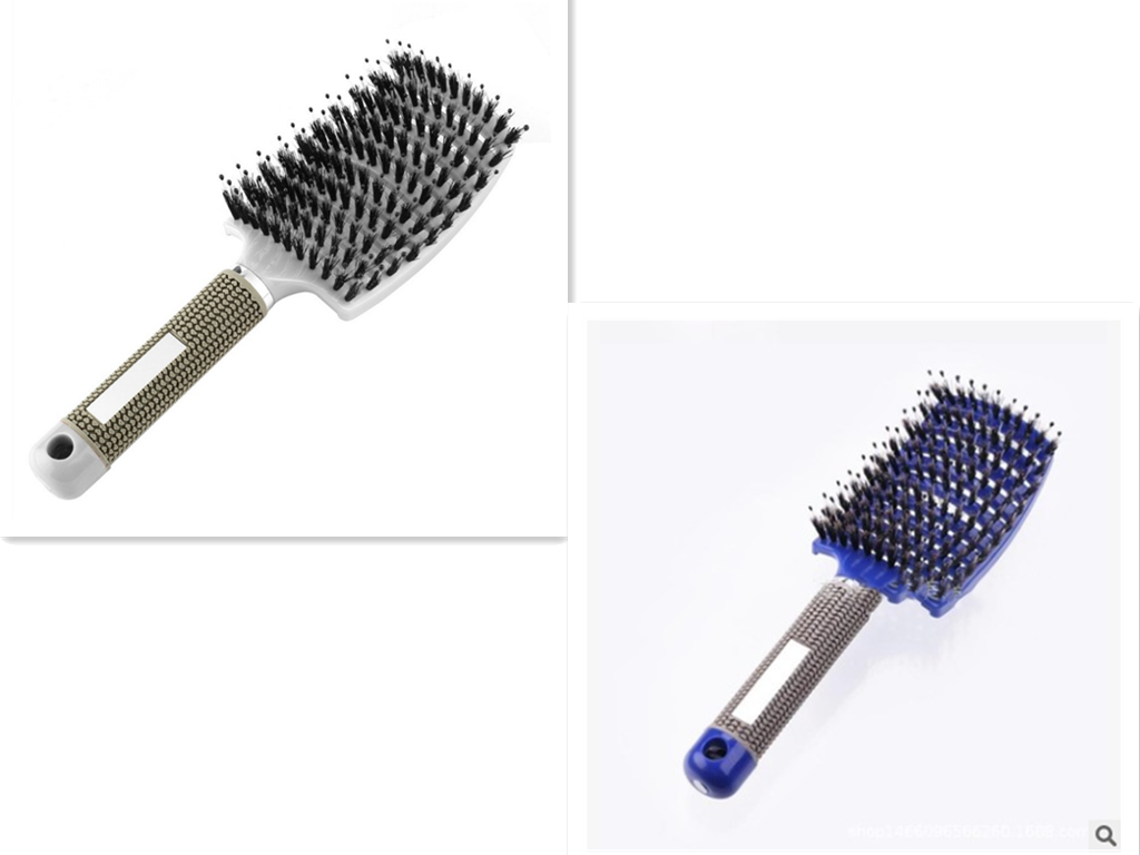 Anti-Klit Hairbrush for Women - Detangler Hair Brush with Nylon Bristles for Scalp Massage and Teasing