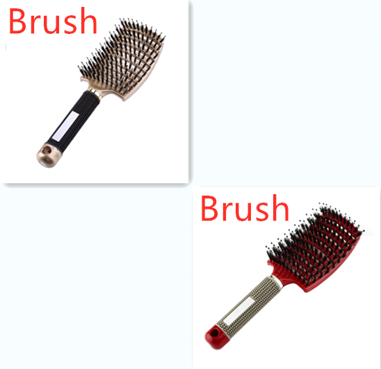 Anti-Klit Hairbrush for Women - Detangler Hair Brush with Nylon Bristles for Scalp Massage and Teasing