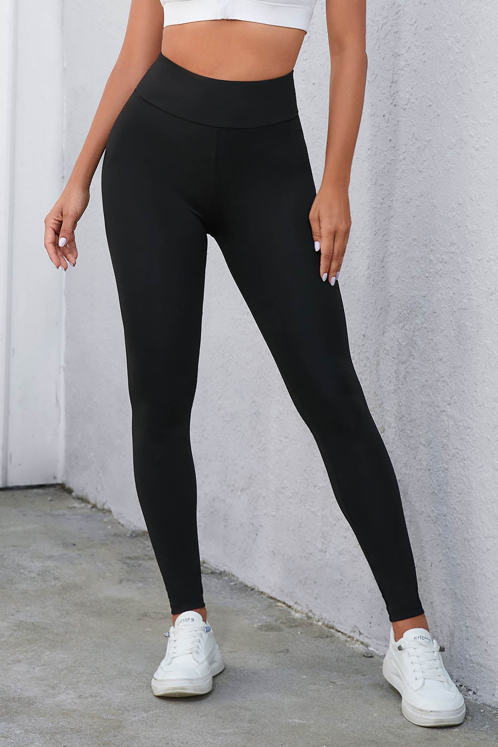 Crisscross High Waist Leggings – Seamless Sculpt Fit in Black or Beige (S–3XL)