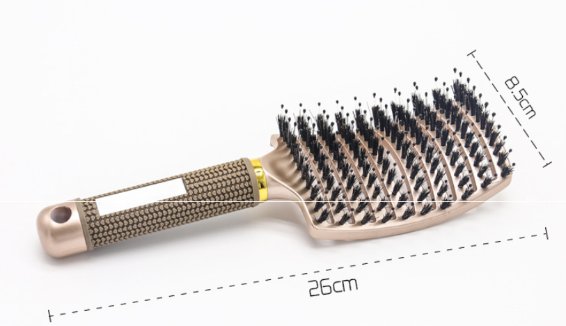 Anti-Klit Hairbrush for Women - Detangler Hair Brush with Nylon Bristles for Scalp Massage and Teasing