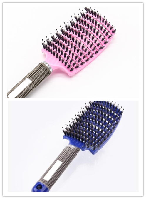 Anti-Klit Hairbrush for Women - Detangler Hair Brush with Nylon Bristles for Scalp Massage and Teasing