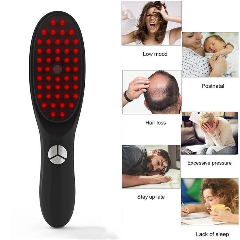 Scalp Massager Comb For Spray Hair Growth Phototherapy Hair Regrowth Brush Anti Hair Loss Head Care Electric Massage Comb Brush