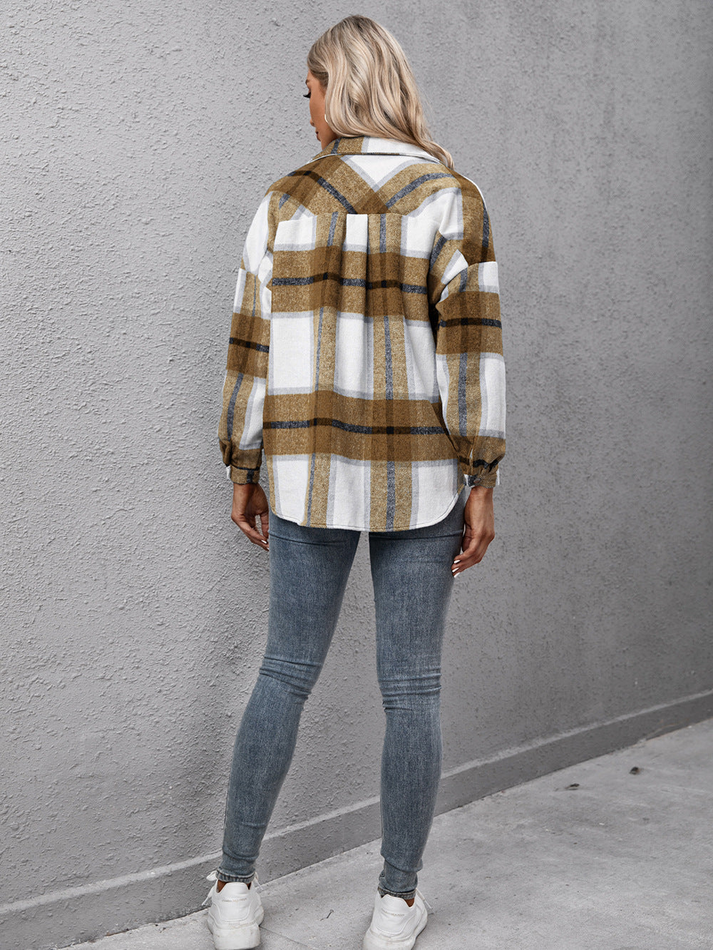 Ivy Lane Plaid Long Sleeve Shirt Jacket