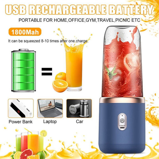 Portable Electric Juice Maker: Smoothie Mini Juicer for On-the-Go Freshness 400ml Capacity