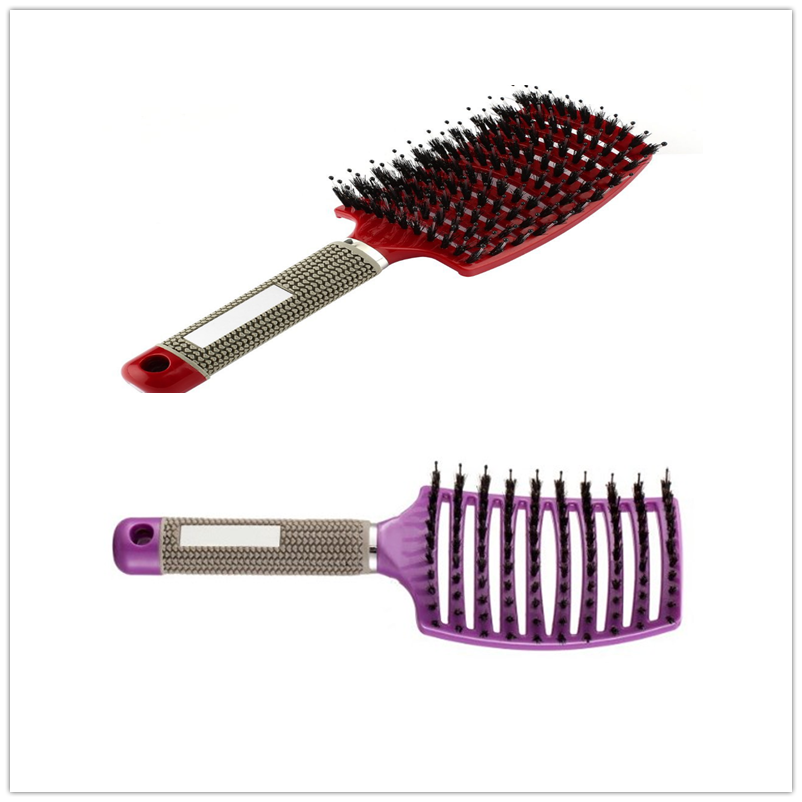 Anti-Klit Hairbrush for Women - Detangler Hair Brush with Nylon Bristles for Scalp Massage and Teasing