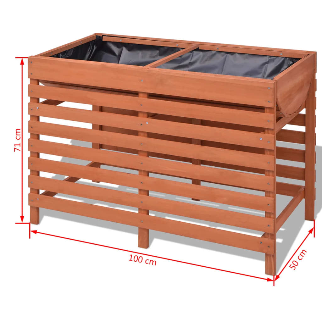 vidaXL Planter 39.3"x19.6"x27.9" Wood