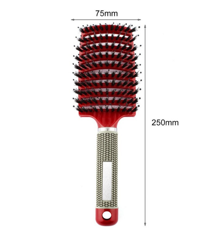 Anti-Klit Hairbrush for Women - Detangler Hair Brush with Nylon Bristles for Scalp Massage and Teasing