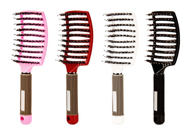 Anti-Klit Hairbrush for Women - Detangler Hair Brush with Nylon Bristles for Scalp Massage and Teasing