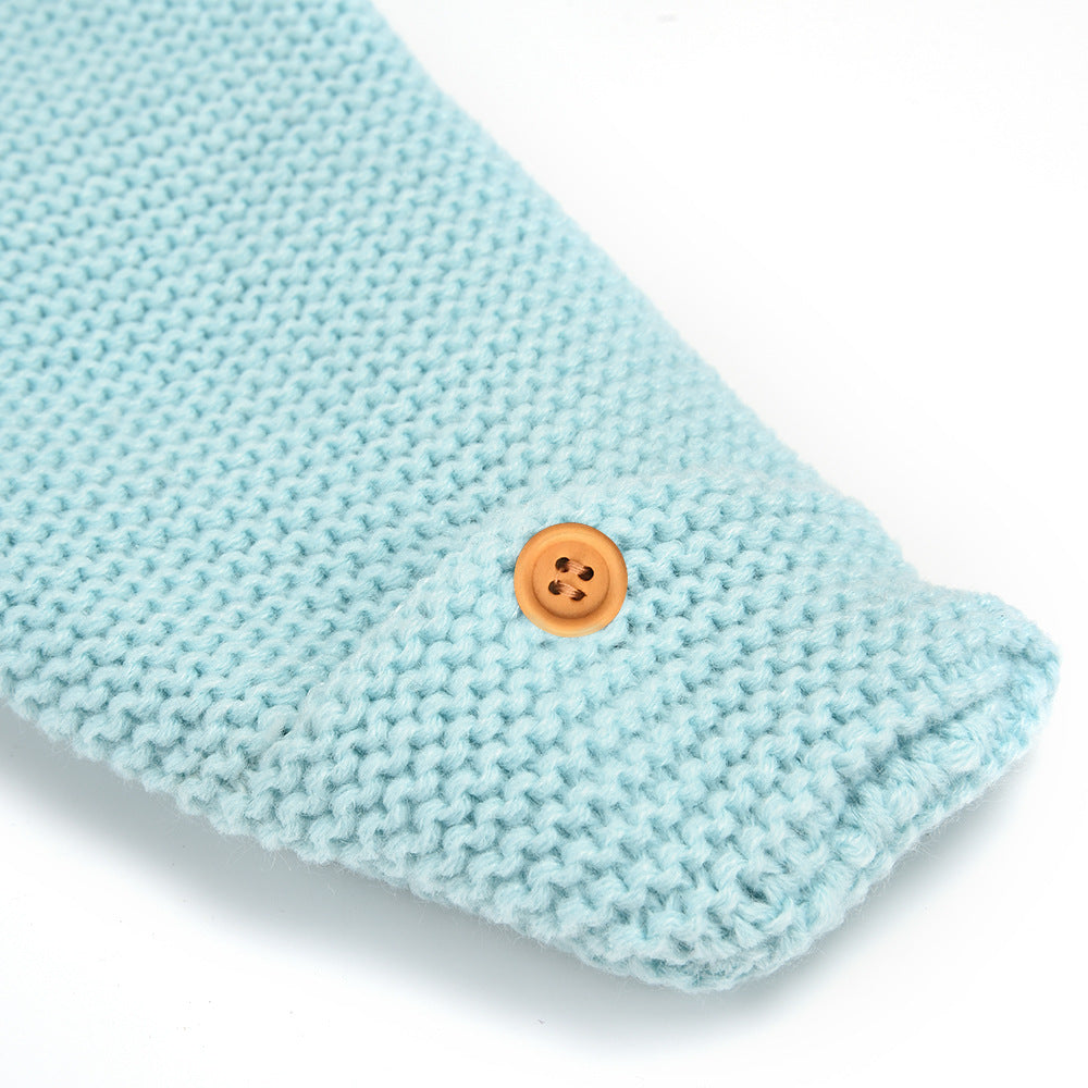 Knitted rabbit sleeping bag