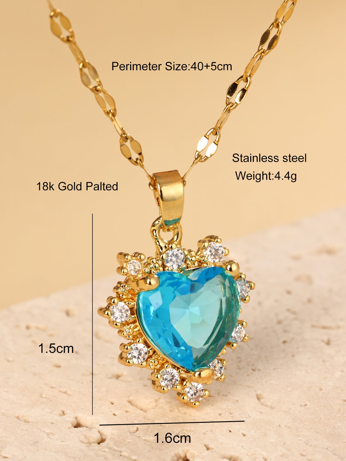 Instagram's New Minimalist Love Crystal Necklace Pendant, Women's Heart-shaped Collarbone Chain