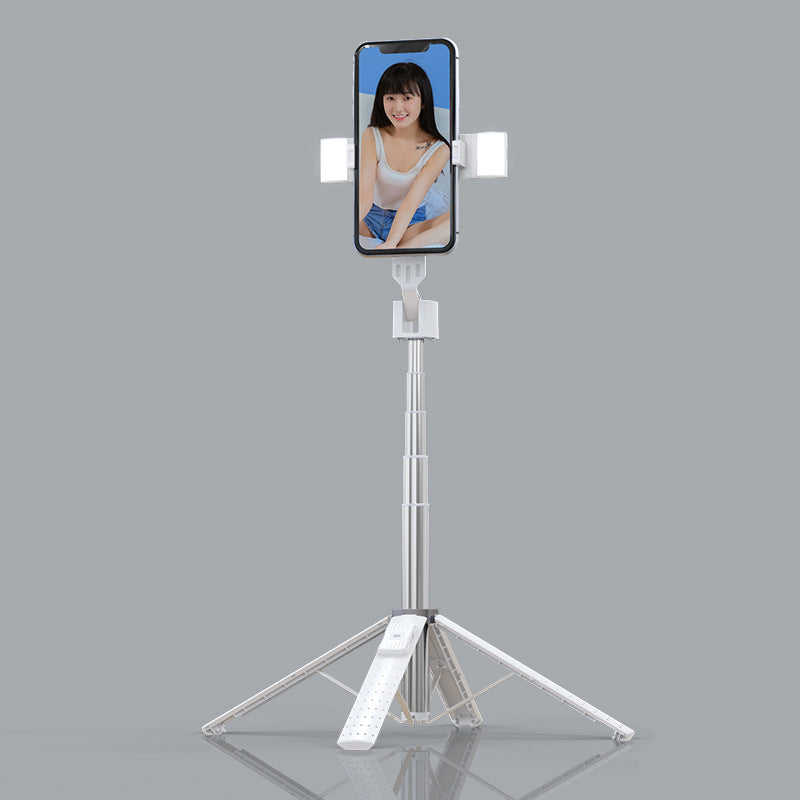 3-in-1 Aluminum Alloy Selfie Stick Tripod with Bluetooth Remote + Optional Fill Light – Extendable up to 1.04M