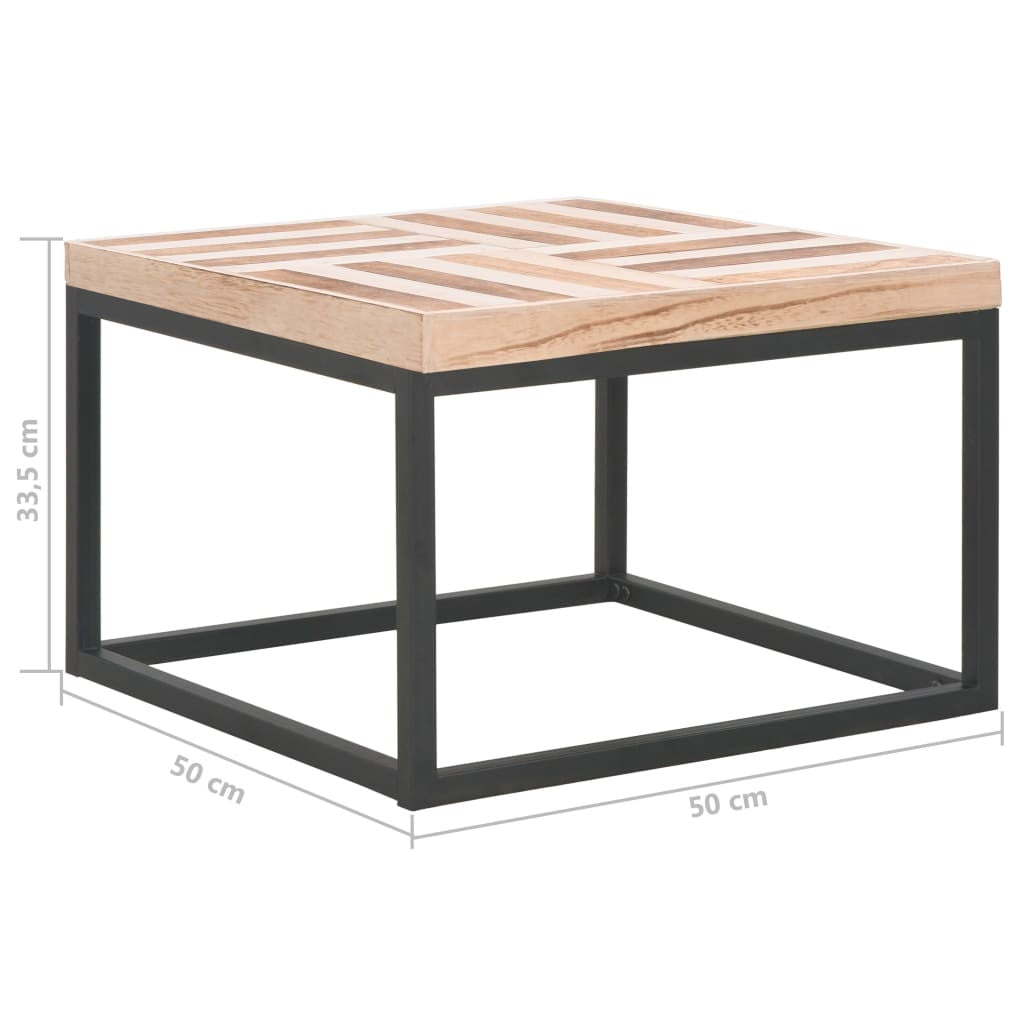 vidaXL Coffee Table 50x50x33.5 cm Solid Wood