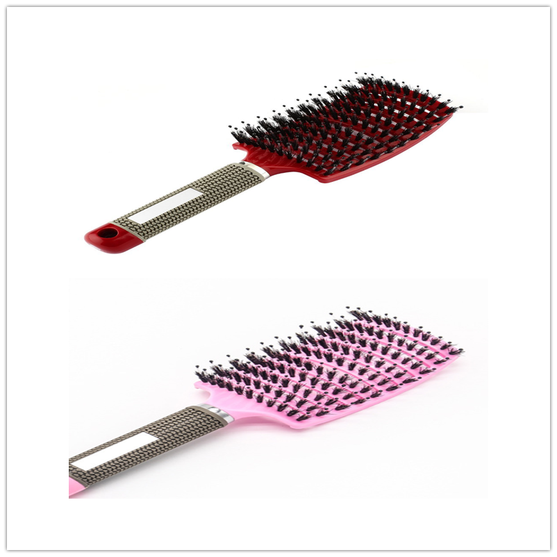 Anti-Klit Hairbrush for Women - Detangler Hair Brush with Nylon Bristles for Scalp Massage and Teasing