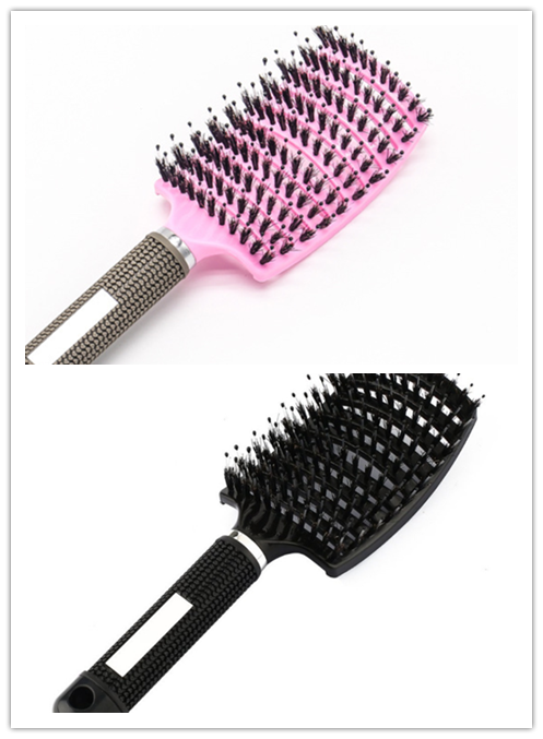 Anti-Klit Hairbrush for Women - Detangler Hair Brush with Nylon Bristles for Scalp Massage and Teasing