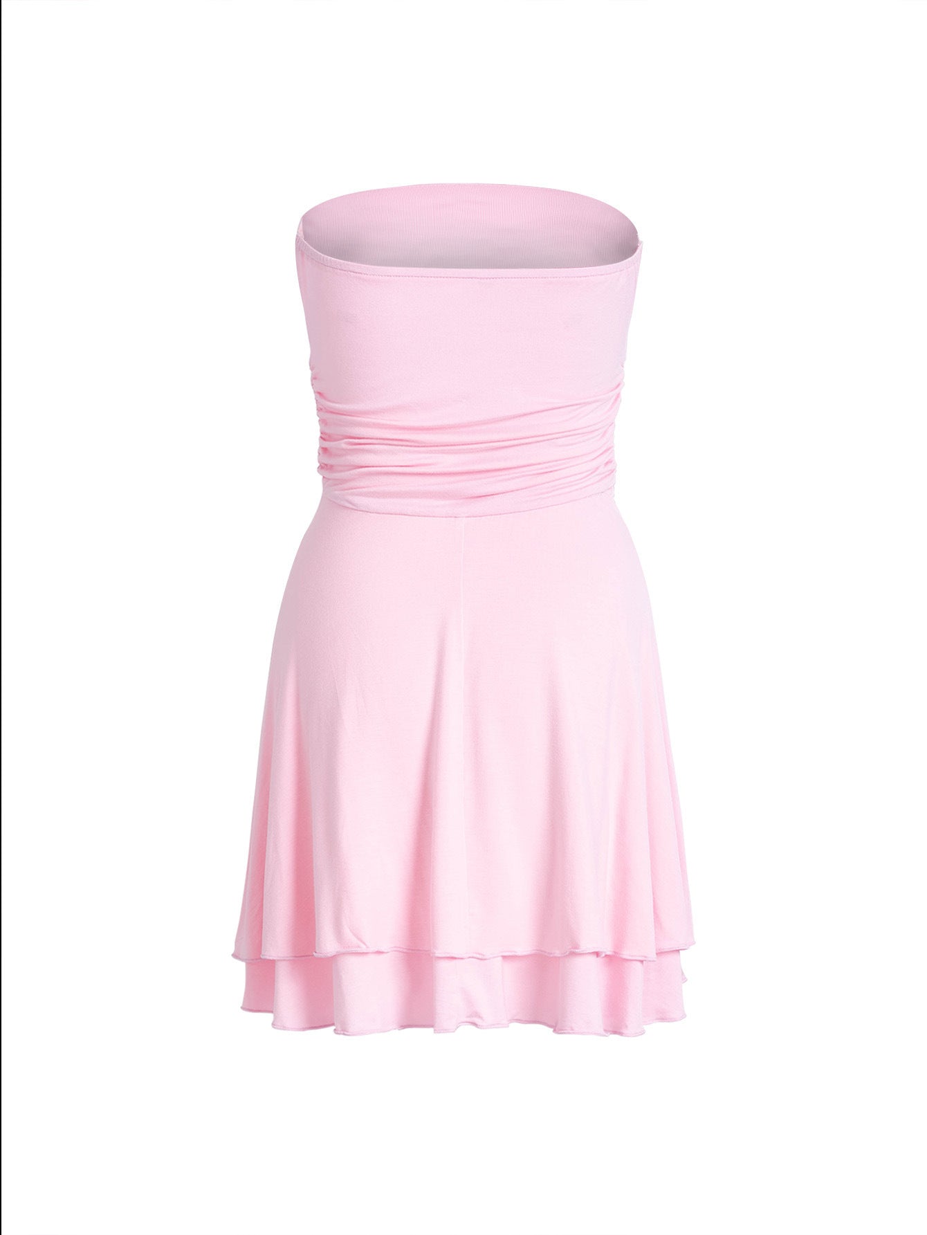 Sexy Y2K Tube Top Dress - Trendy Summer Pleated Mini Dress for Women’s Fashion