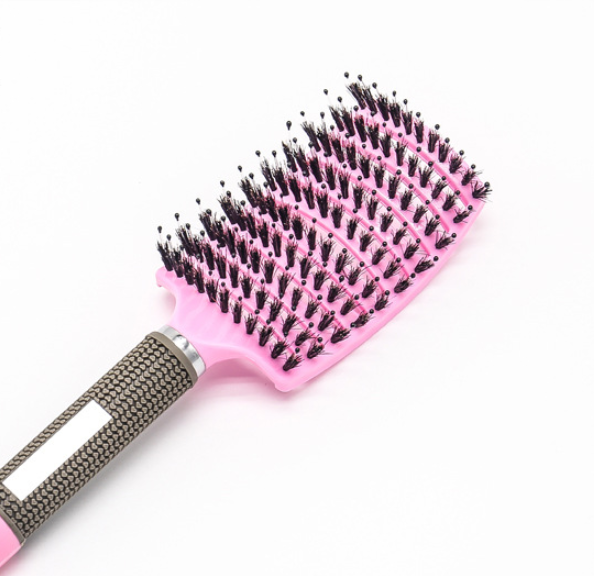 Anti-Klit Hairbrush for Women - Detangler Hair Brush with Nylon Bristles for Scalp Massage and Teasing