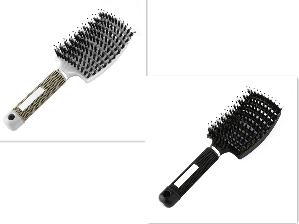 Anti-Klit Hairbrush for Women - Detangler Hair Brush with Nylon Bristles for Scalp Massage and Teasing